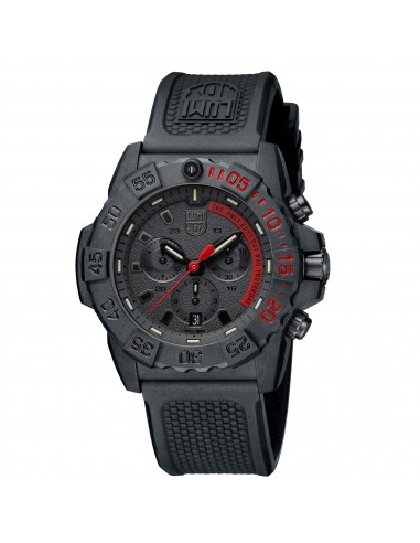 Luminox Men's Chronograph Watch - Navy Seal Black and Red Dial Strap | 3581.EY Découvrez la collection