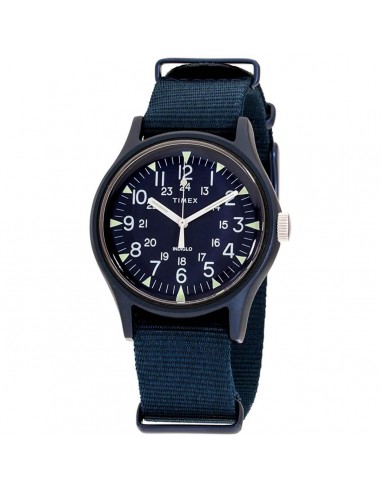 Timex Men's Quartz Watch - MK1 Blue Dial Blue Nylon Strap | TW2R37300VQ la colonne vertébrale