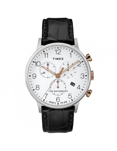 Timex Men's Chronograph Watch - Waterbury White Dial Black Strap | TW2R71700VQ Venez acheter