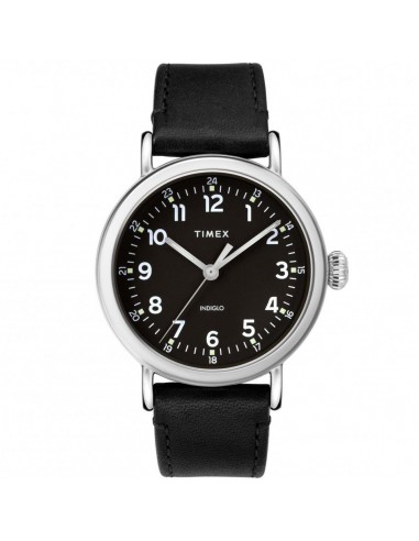 Timex Men's Quartz Watch - Standard Black Dial Leather Strap | TW2T20200VQ de votre