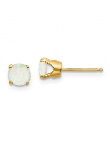 14k 5mm Opal Earrings - October l'évolution des habitudes 