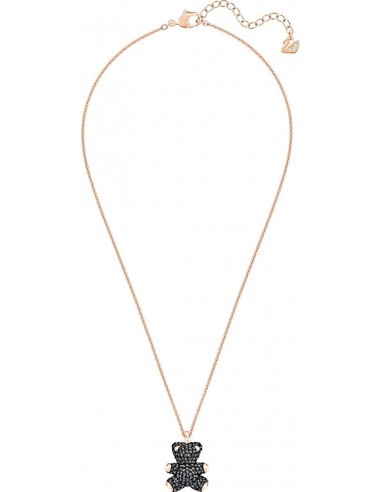 Swarovski Women's Necklace - Teddy 3D Black Pendant Rose Gold Plated | 5300448 ouvre sa boutique