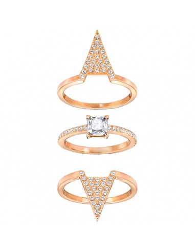 Swarovski Women's Ring Set - Funk Crystal Pave Rose Gold Tone | 5241272 shop