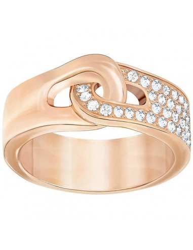 Swarovski Women's Ring - Gallon Rose Gold Plated Clear Crystal, Size 7 | 5267322 de pas cher