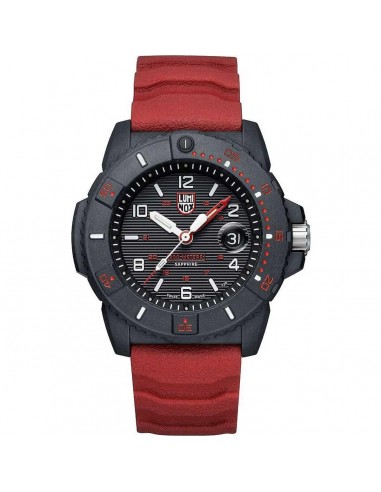 Luminox Men's Military Dive Watch - Navy Seal Black Dial Red Rubber Strap | 3615.LM paiement sécurisé