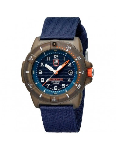 Luminox Men's Quartz Watch - Bear Grylls Survival Blue Dial Nylon Strap Tide | 3703 une grave pollution 