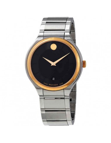 Movado Men's Swiss Quartz Watch - Quadro Black Dial Silver Bracelet | 0607394 vous aussi creer 