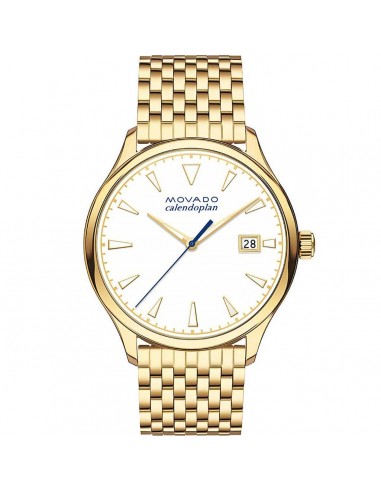 Movado Women's Quartz Watch - Heritage Calendoplan Yellow Gold Bracelet | 3650046 Livraison rapide