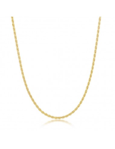 Sterling Silver 2.3mm Rope Chain - Gold Plated ouvre sa boutique