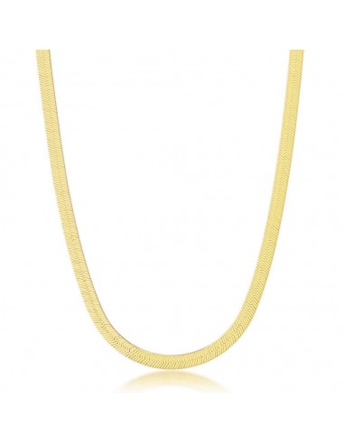 Sterling Silver 5mm Herringbone Chain - Gold Plated français