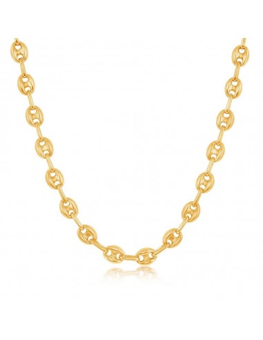 Sterling Silver 6mm Puffed Marina Chain - Gold Plated l'achat 