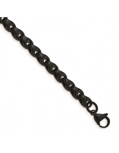 Stainless Steel Black IP-plated Bracelet en linge