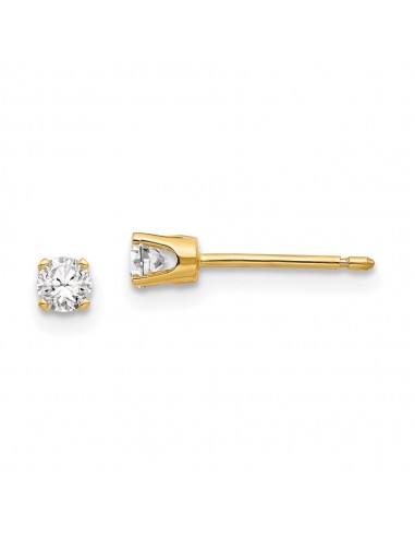 14k 3mm CZ stud earrings Economisez 