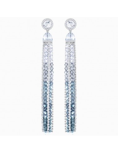 Swarovski Women's Long Length Clip Earrings - Ocean View Blue and White | 5457523 Paris Déstockage Promo