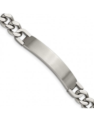 Stainless Steel Brushed and Polished w/.5in ext 8.5in ID Bracelet prix pour 