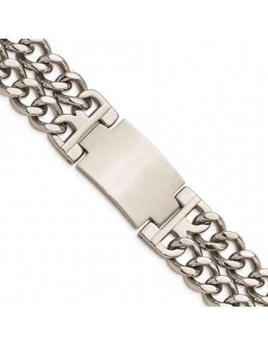 Stainless Steel Polished 8in ID Bracelet livraison et retour toujours gratuits