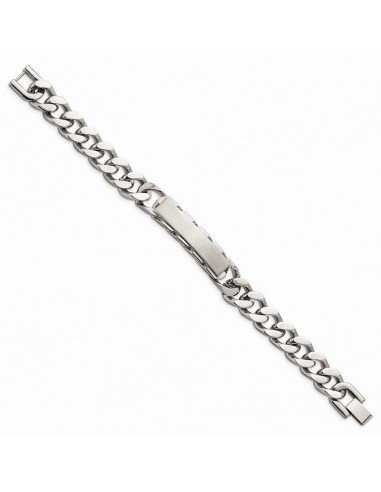 Stainless Steel Brushed and Polished 8.5in ID Bracelet Amélioration de cerveau avec