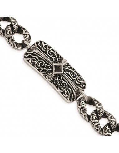 Stainless Steel Antiqued 9in Bracelet acheter