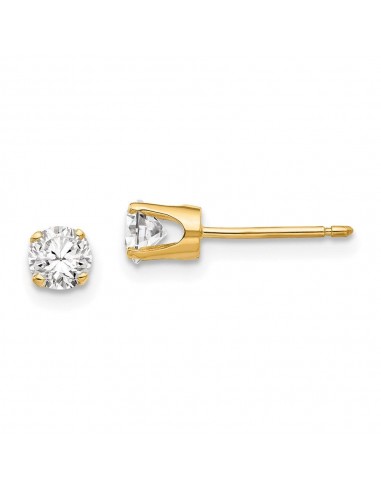 14k 4mm CZ stud earrings Venez découvrir notre 