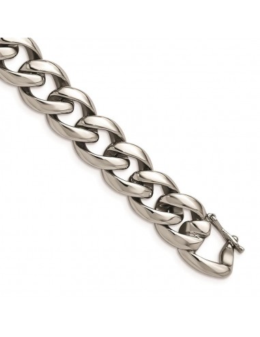 Stainless Steel Polished Link 8.25in Bracelet vous aussi creer 