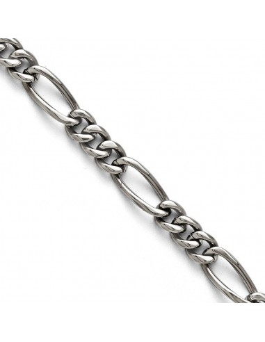 Titanium Polished Figaro Link Bracelet france