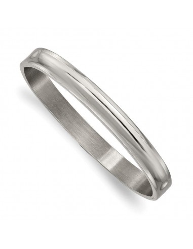 Titanium Polished 8mm Hinged Bangle Dans la société mordern