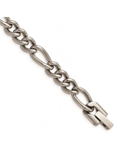 Titanium Polished 7mm 8.5in Figaro Chain est présent 