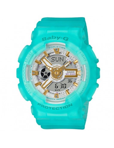 Casio Women's Watch - Baby-G Blue Dial Semi Transparent Resin Strap | BA110SC-2A livraison et retour toujours gratuits