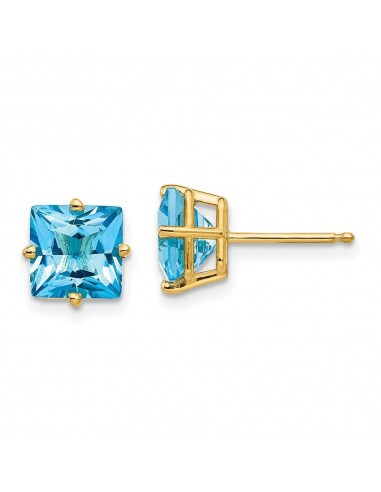 14k 7mm Square Earring Mountings No Stones Included No Backs les ligaments