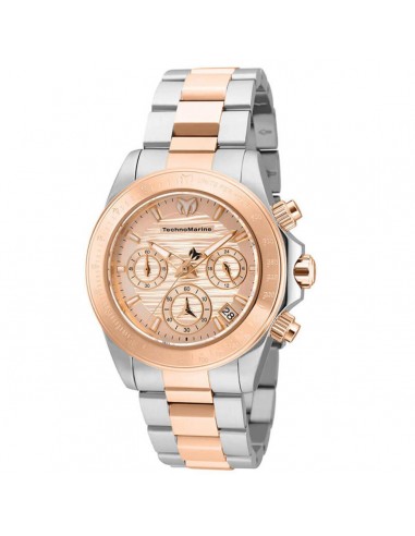 Technomarine Women's Chronograph Watch - Manta Ray Rose Gold Dial Bracelet | TM-219016 Voir les baskets