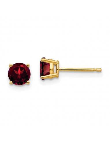 14k 5mm Garnet Post Earrings acheter