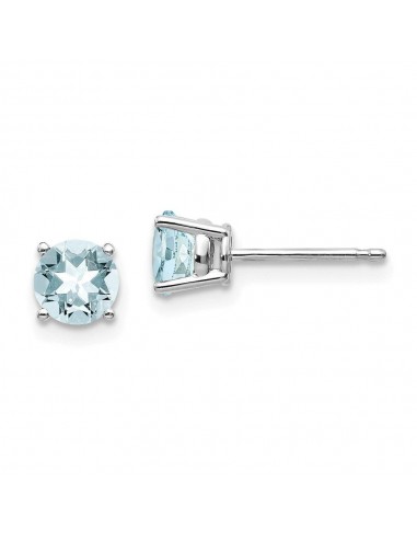 14k White Gold Aquamarine Earrings 50% de réduction en Octobre 2024