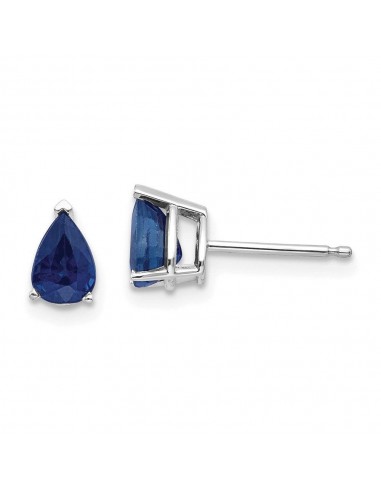 14k White Gold Sapphire Earrings paiement sécurisé