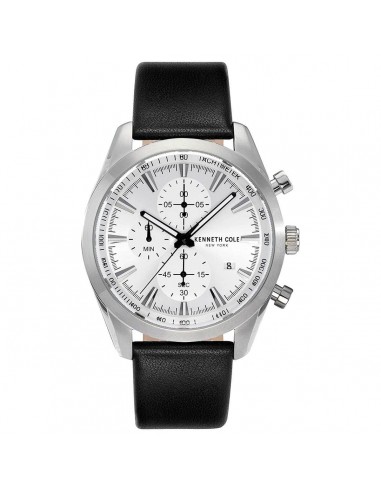 Kenneth Cole Men's Chronograph Watch - Dress Sport Silver Dial Bracelet | KC50737001 basket pas cher