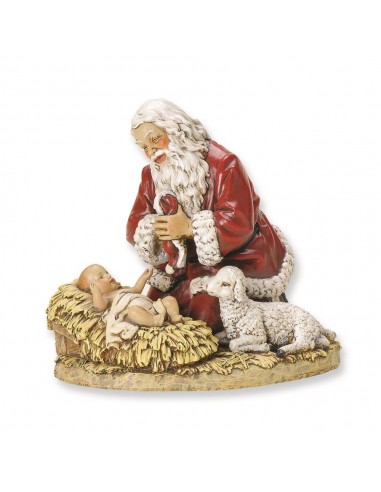 8.75In Kneeling Santa Figurine 2024