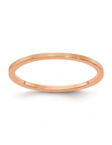 10K Rose Gold 1.2mm Flat Satin Stackable Band hantent personnes