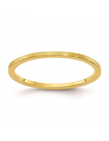 10K Gold 1.2mm Flat Satin Stackable Band En savoir plus