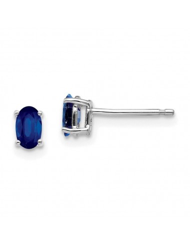 14k White Gold Sapphire Earrings Par le système avancé 